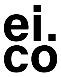 Logo for ei.company featuring the lowercase letters 'ei' followed by a period and then 'co', all in bold black font